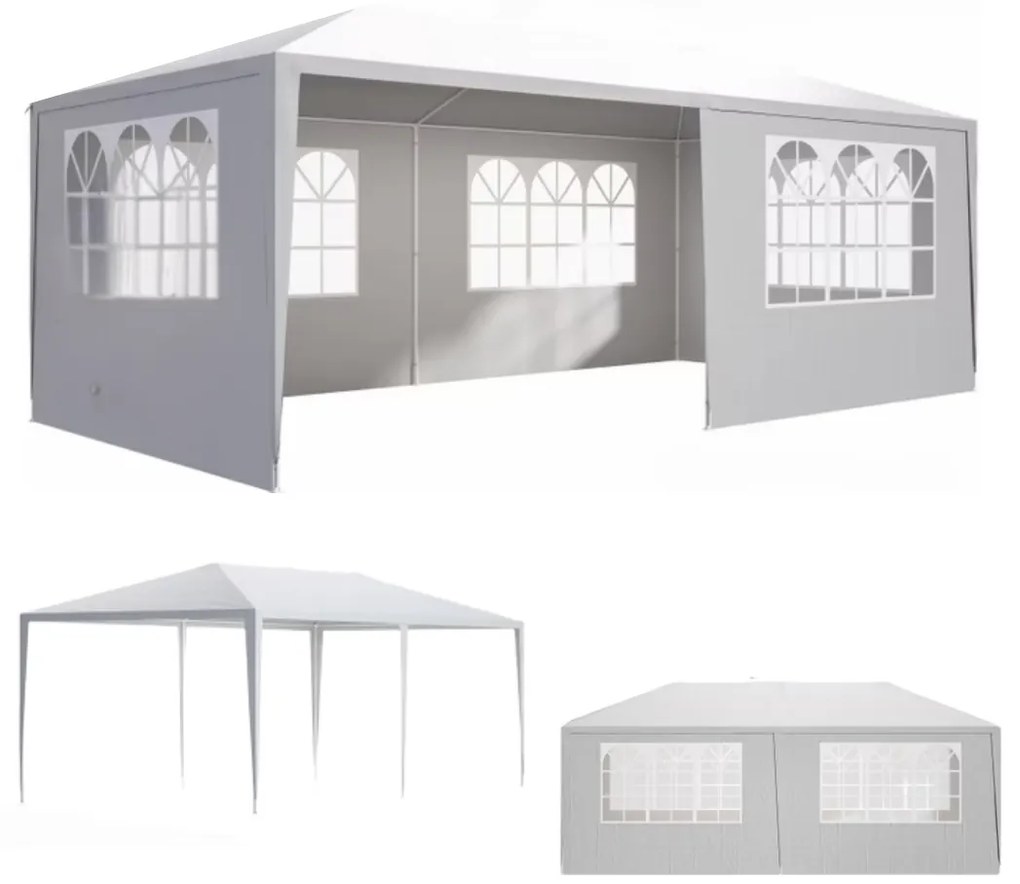 Párty stan NEAPOL, 3x6m, biela Jurhan