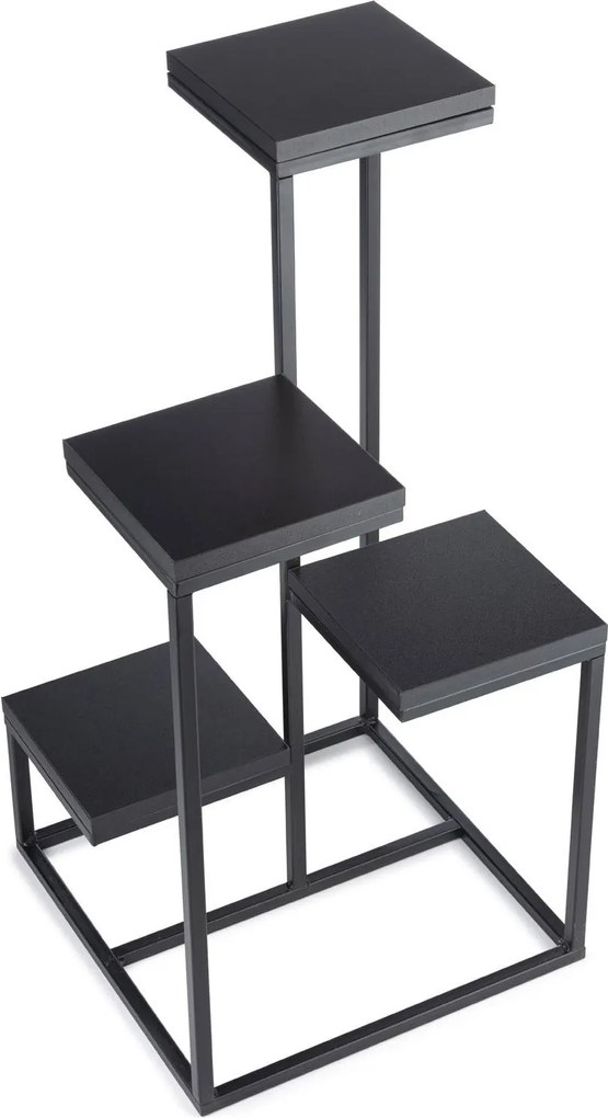 STOJAN NA KVETINÁČ KASKADA 79X40X40 CM ČIERNA