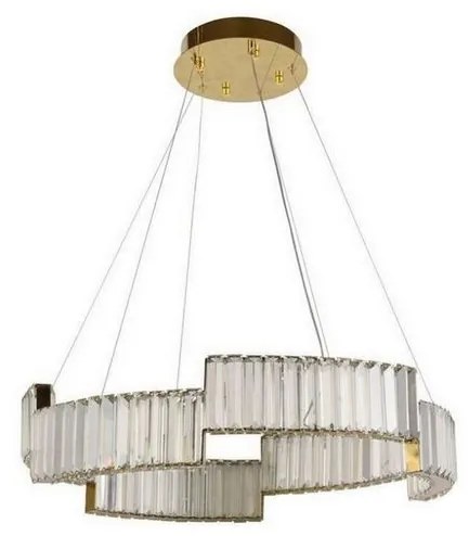 LED Stmievateľný luster na lanku LED/40W/230V 3000-6500K zlatá + diaľkové ovládanie