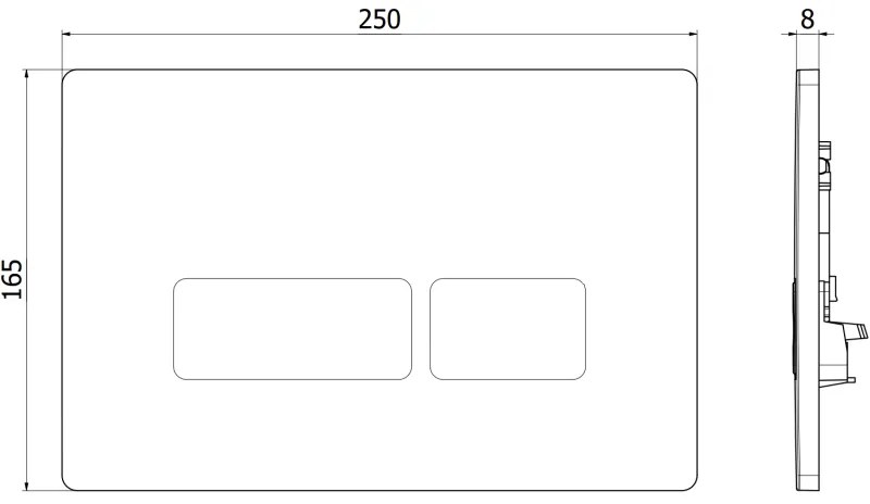 Mexen Tex 04, splachovacie tlačidlo, lesklý chróm, 6104-03