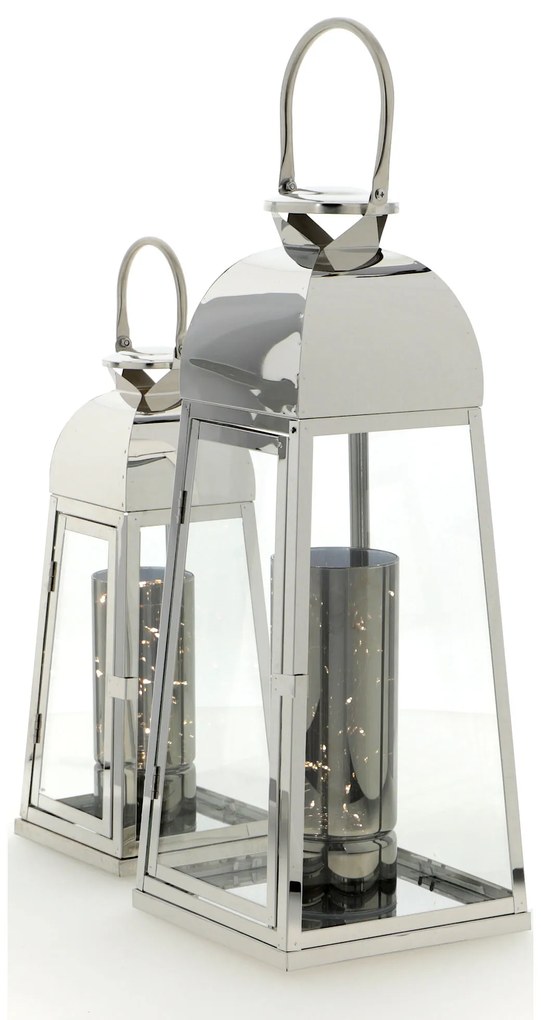 Dekorstudio Sada strieborných lampášov GLAMOUR 40cm,53cm