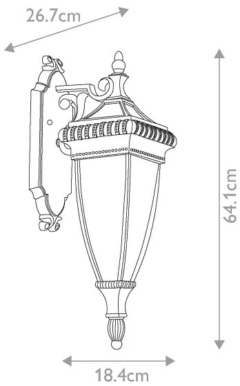 Elstead KL-VENETIAN2-M - Vonkajšie nástenné svietidlo VENETIAN 2xE14/60W/230V IP44