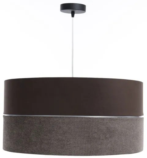 Luster na lanku TWIST 1xE27/60W/230V hnedá/strieborná