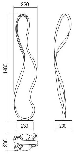 Redo 01-1532 - LED Stmievateľná stojacia lampa NUBO LED/34,5W/230V biela