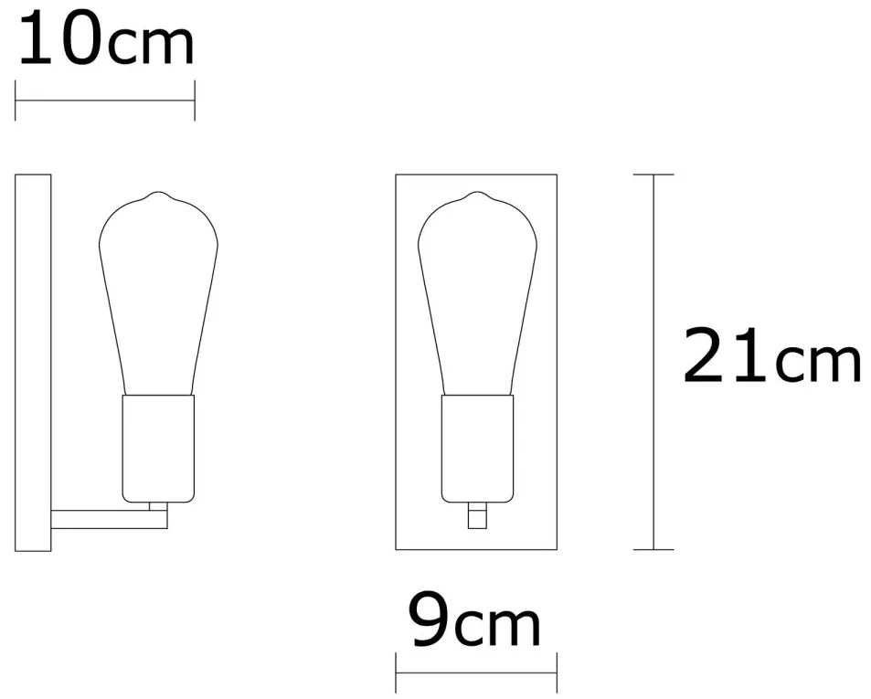 Nástenná lampa Karain čierno-strieborná