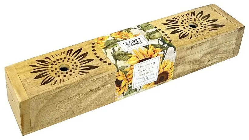 Arome  Secret garden drevená krabička s vonnýmityčinkami Pure Bliss, 10 tyčiniek