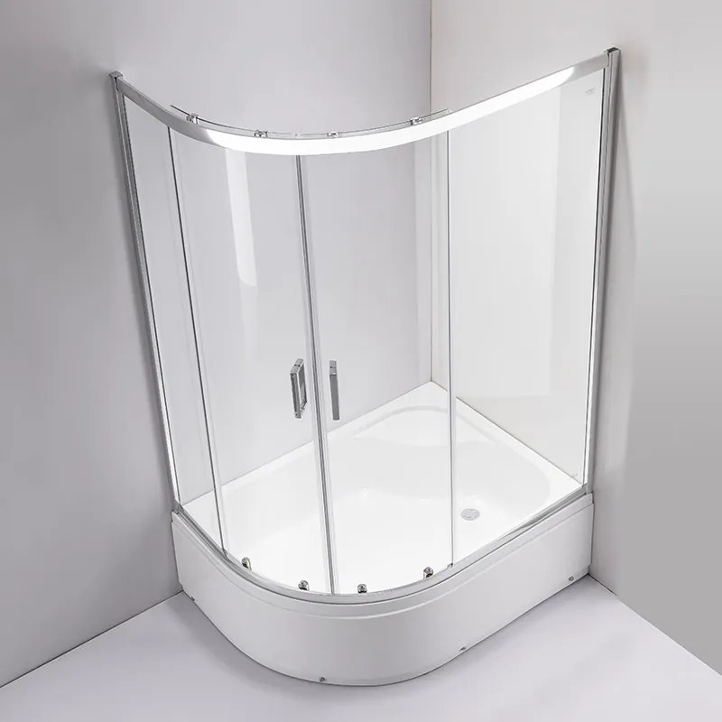 BPS-koupelny Asymetrický sprchovací kút MAJA CH L 115x85 cm ľavý, chróm/transparent v sete s hlbokou sprchovacou vaničkou