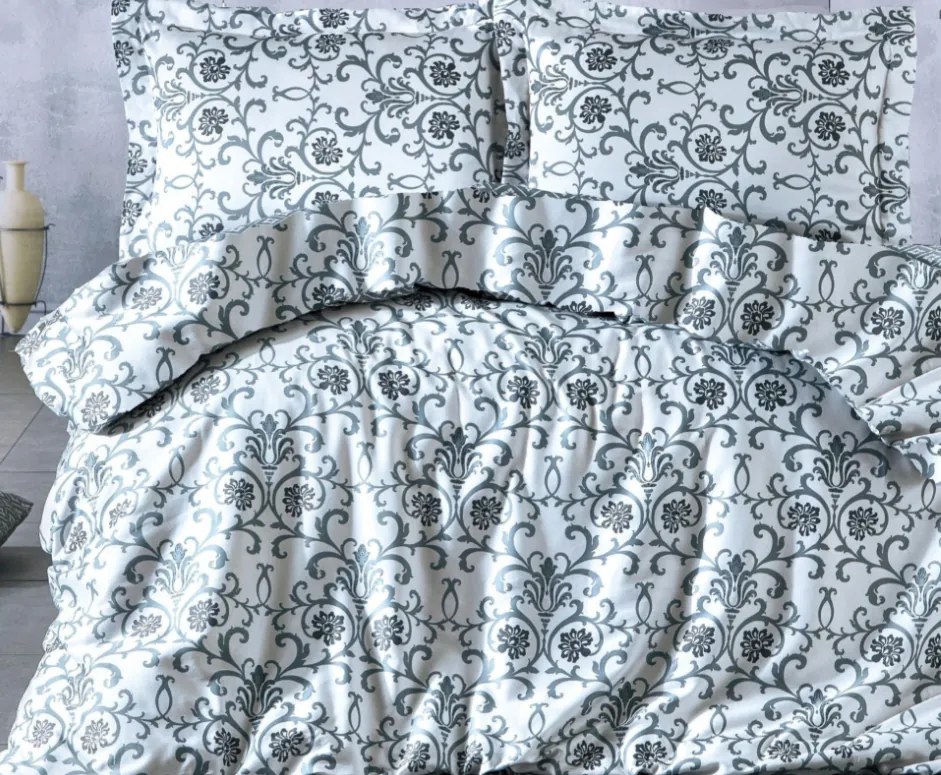 Brotex Francúzske obliečky Satén 200x200, 70x90cm Derin Grey