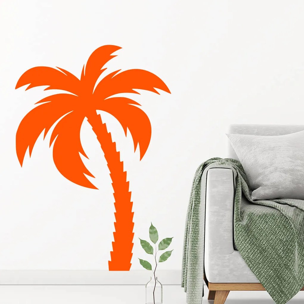 Veselá Stena Samolepka Palma Farba: černá, Veľkosť: 80 x 55 cm