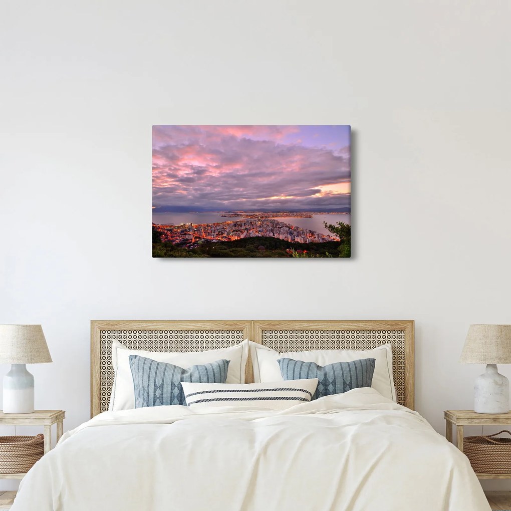 Obraz - Súmrak nad mestom (90x60 cm)