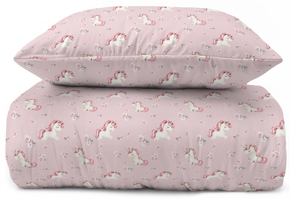 Posteľná obliečka Jednorožec 140x200/70x80 cm – 100 % bavlna
