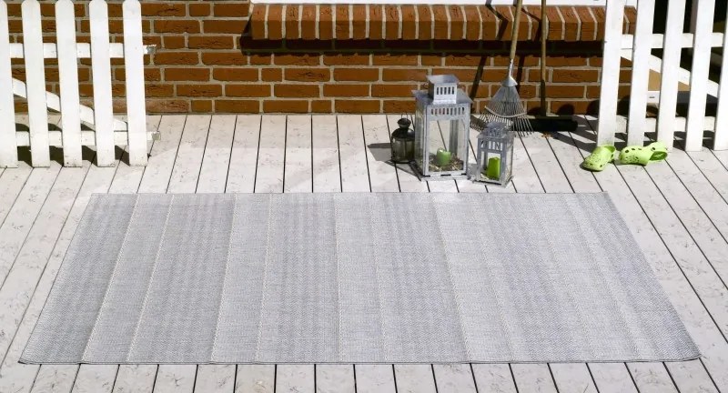 Hanse Home, Kusový koberec Sunshine 102027 Grau – na von aj na doma, 120x170, šedá, chodba / predsieň