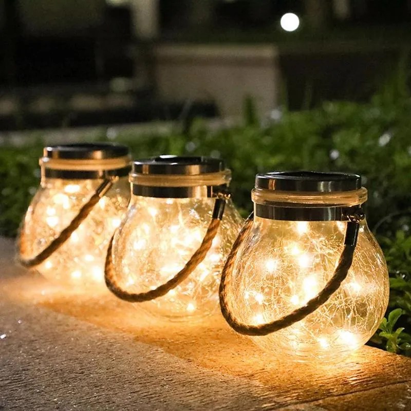 ACA Lighting LED Solárne pohár, 30 LED, IP44, 600mAh, teplá biela