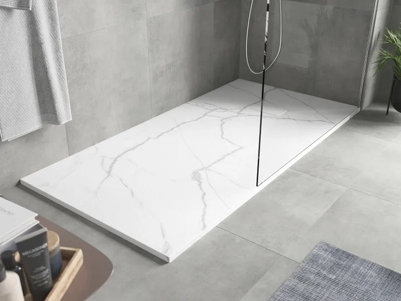 Mexen Hugo, obdĺžniková sprchová vanička, SMC, 180x90cm, imitácia kameňa – biela, 42159018
