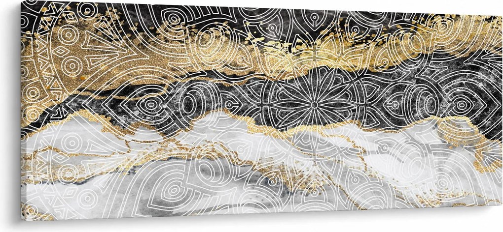 Obraz - Mandala v mramore (120x50 cm)