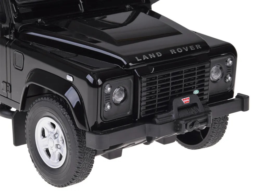 Auto na diaľkové ovládanie Rastar Land Rover Defender 1:14 so svetlami RC0712 Farba: čierna