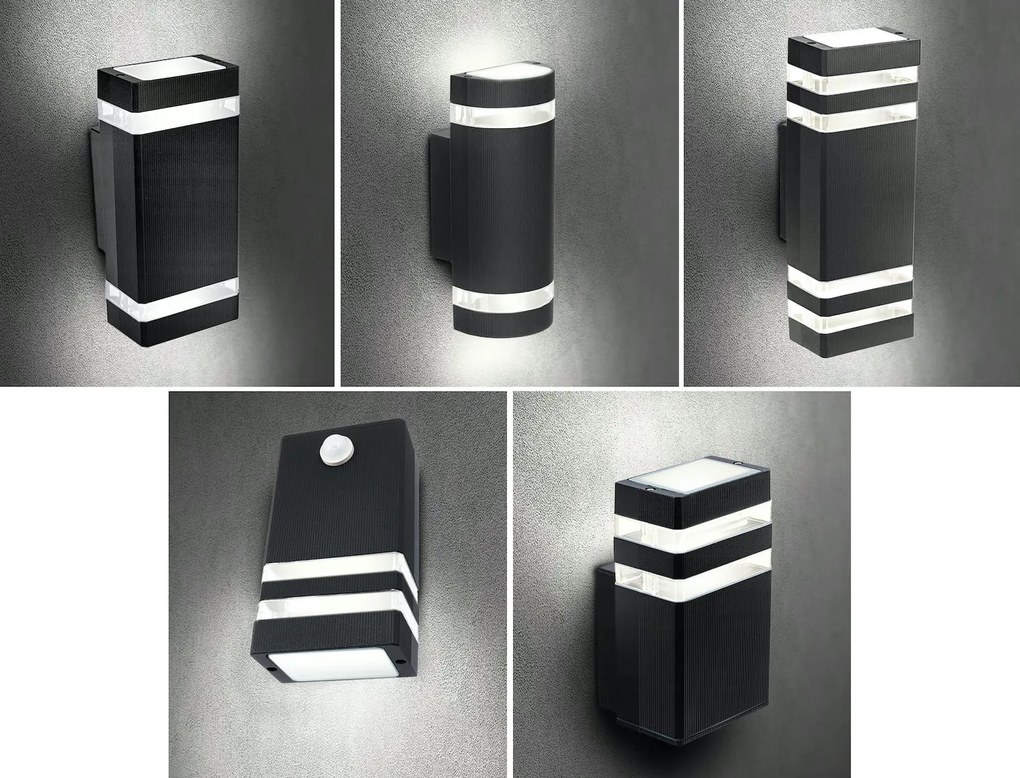 BERGE LED vonkajšie svietidlo HANA strieborné - 2 x GU10 - 230V