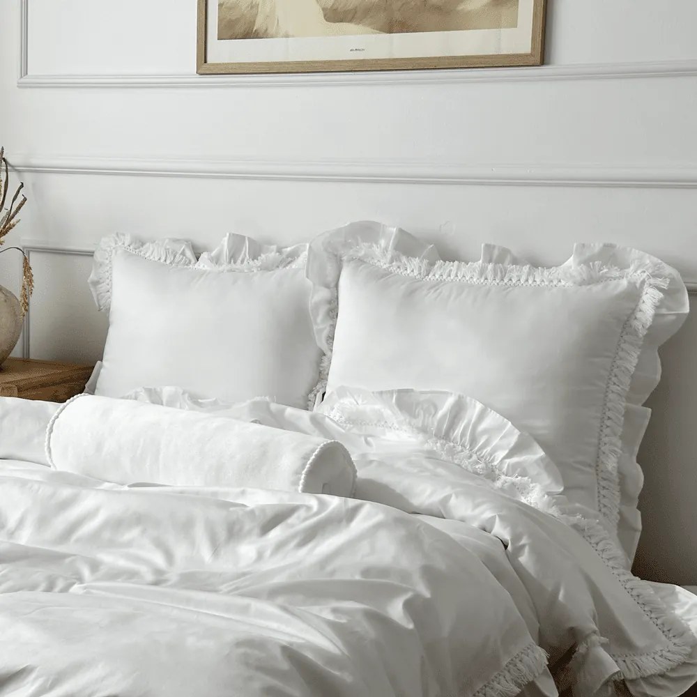 Boho obliečky pre dospelých biela 160x200cm