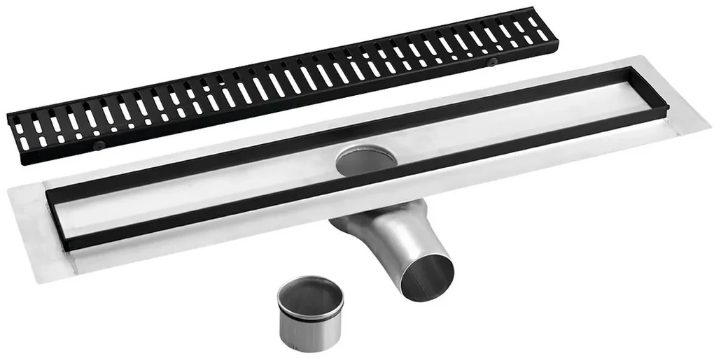 Gelco Gelco, MANUS BLACK nerezový sprchový kanálik s roštom ONDA, 850x130x55 mm, GMO14B