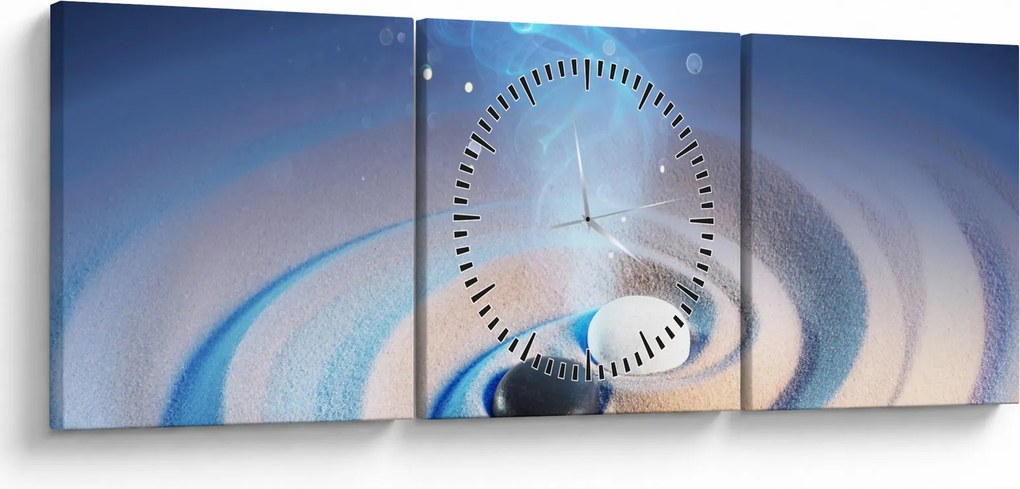 Obraz - Éterický yin-yang (s hodinami) (90x30 cm)