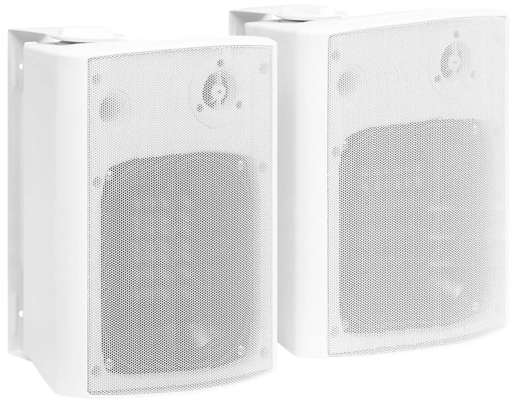 vidaXL Nástenné stereo reproduktory do interiéru a exteriéru 2 ks biele 120 W