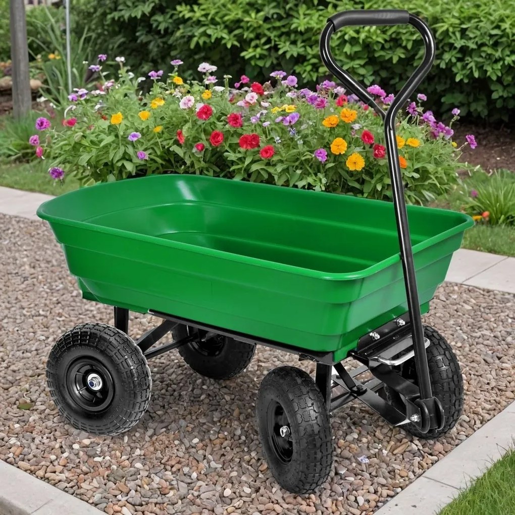 Záhradný sklápací vozík GARTEN zelený