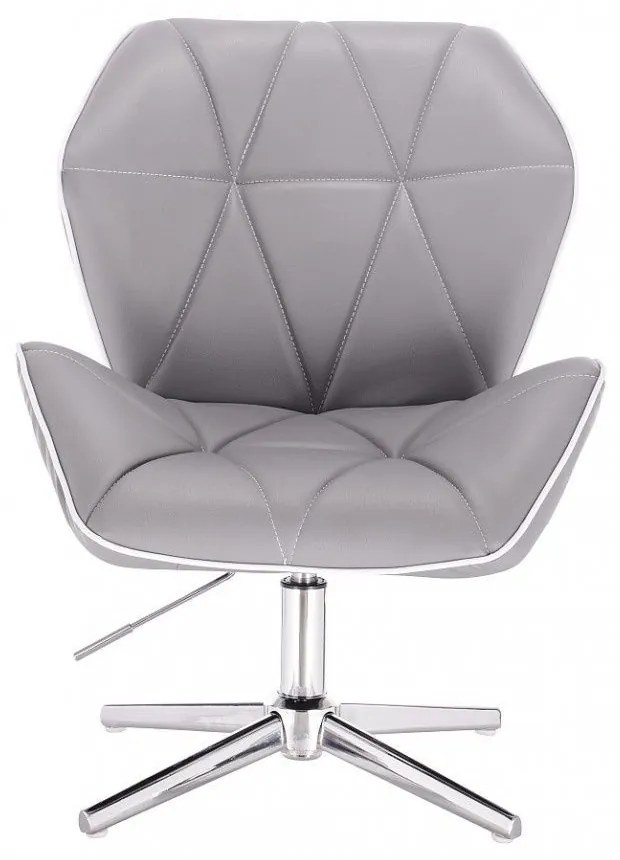 LuxuryForm DESIGN Stolička MILANO MAX na striebornom kríži - šedá