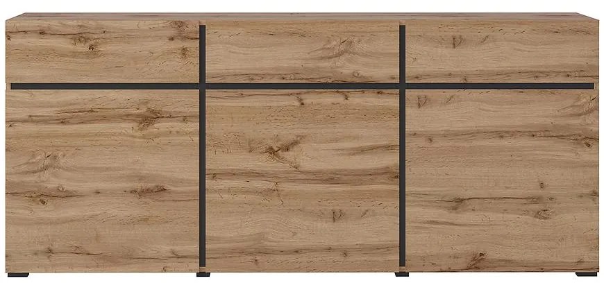 Komoda Cross3d3s dub Wotan/Čierna