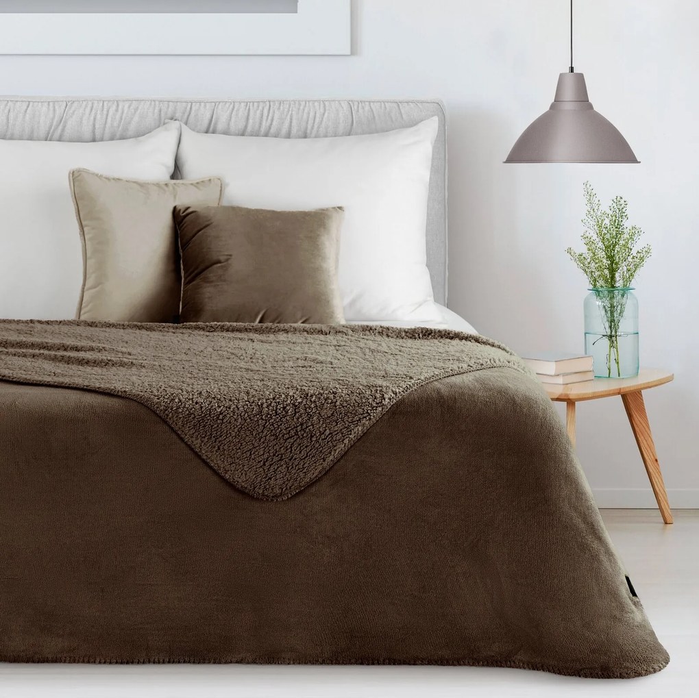 BUKLÉ DEKA TEDY 170X210 CM TMAVOHNEDÁ