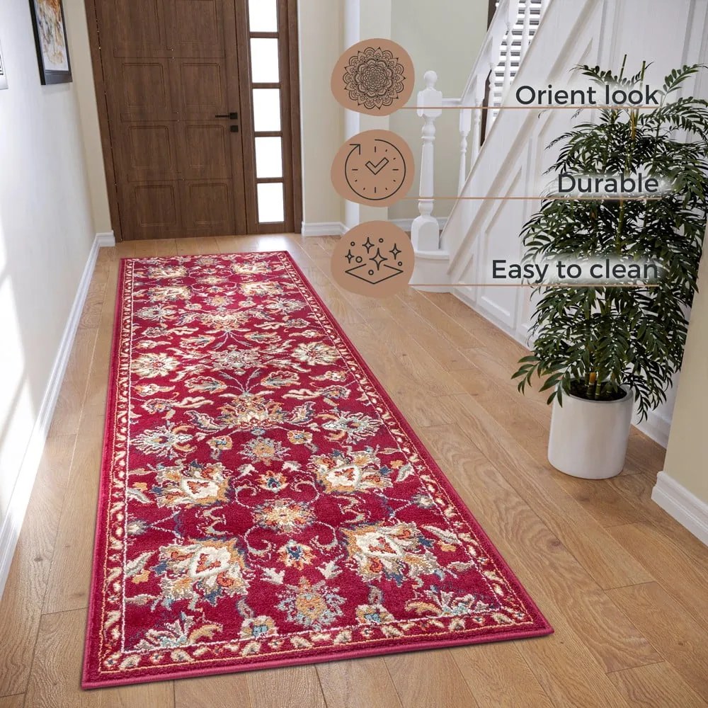 Červený koberec behúň 80x240 cm Orient Caracci - Hanse Home