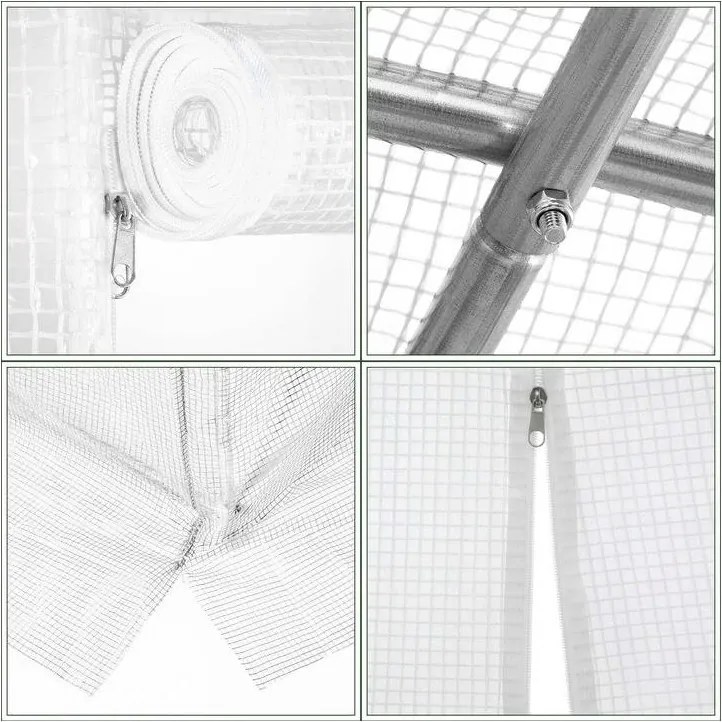 Springos Záhradný skleník / fóliovník 4 × 2,5 × 2 m GT0009 UV-4, 140 g/m²