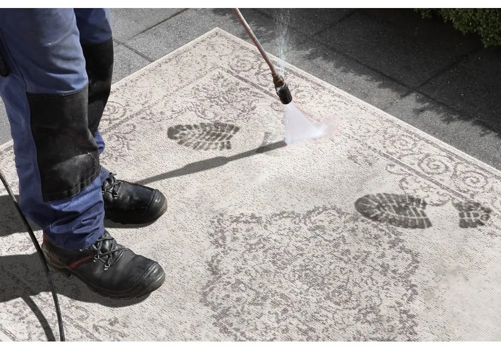 Sivo-krémový vonkajší koberec NORTHRUGS Cebu, 120 x 170 cm