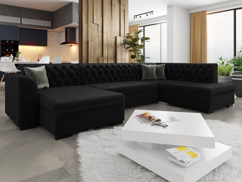 Veľká sedačka do obývačky Valdero, Dostupné poťahy: Magic Velvet 2227 + Magic Velvet 2227 + Evo 29, Strana: Ľavá