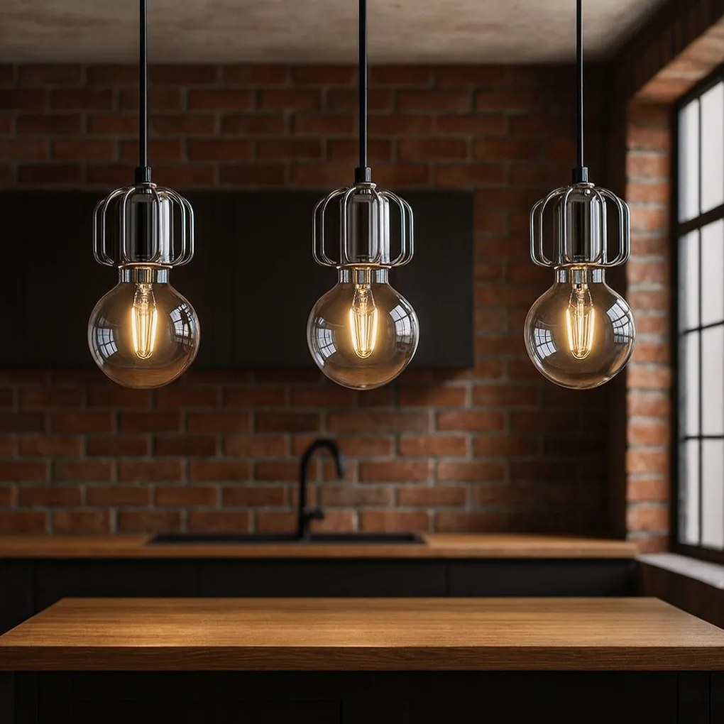 Toolight - Stropná lampa 1xE27 APP594-1CP, chrómová, OSW-09891