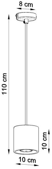 Luster na lanku ORBIS 1 1xGU10/40W/230V biela