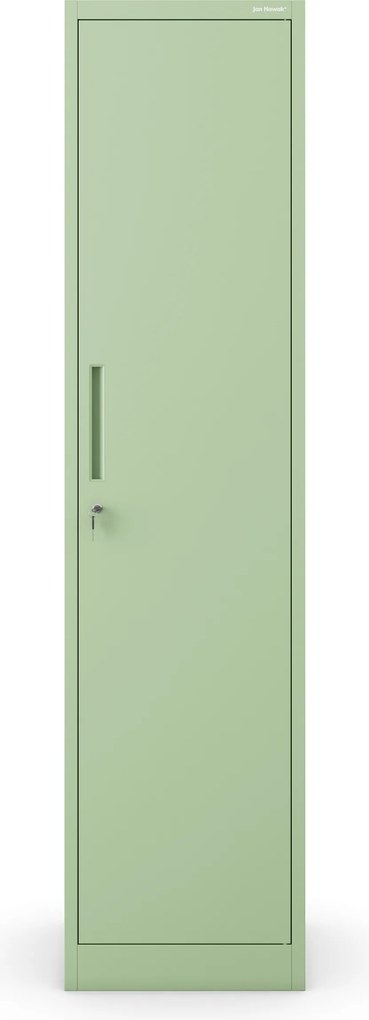 Kovová kancelárska skriňa na dokumenty, vysoká, pastelovo zelená, 450x1850x400 mm: ALEX Fresh Style