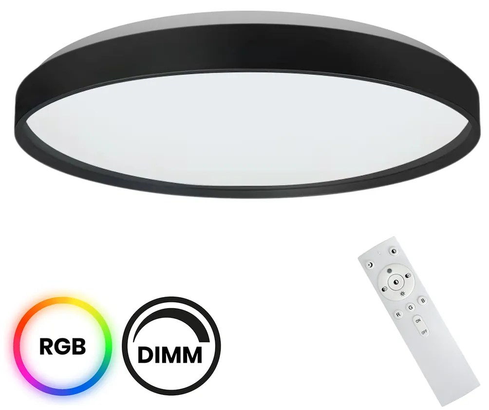 Stropné LED svietidlo Ringo, 1x LED 36w, 3000-6000k, b, RGB, s ovládačom