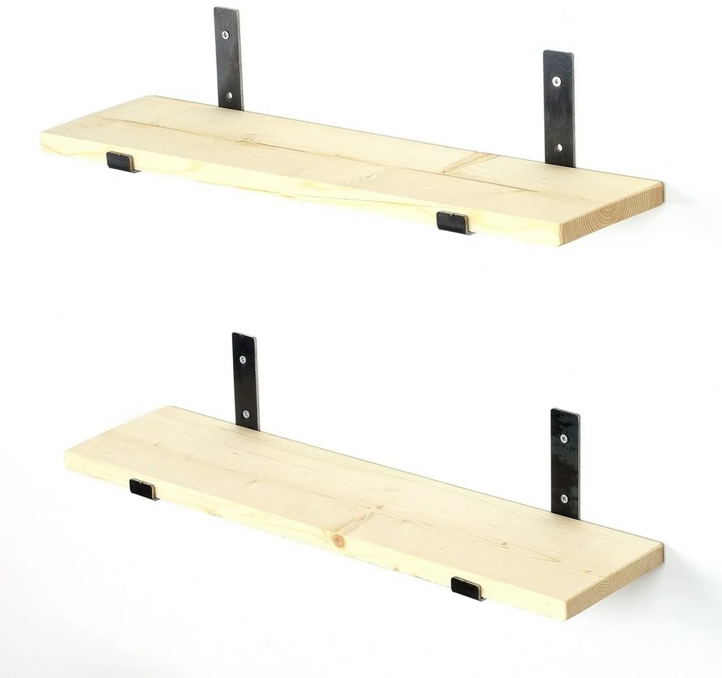 Polička Lam008 Black and Oak