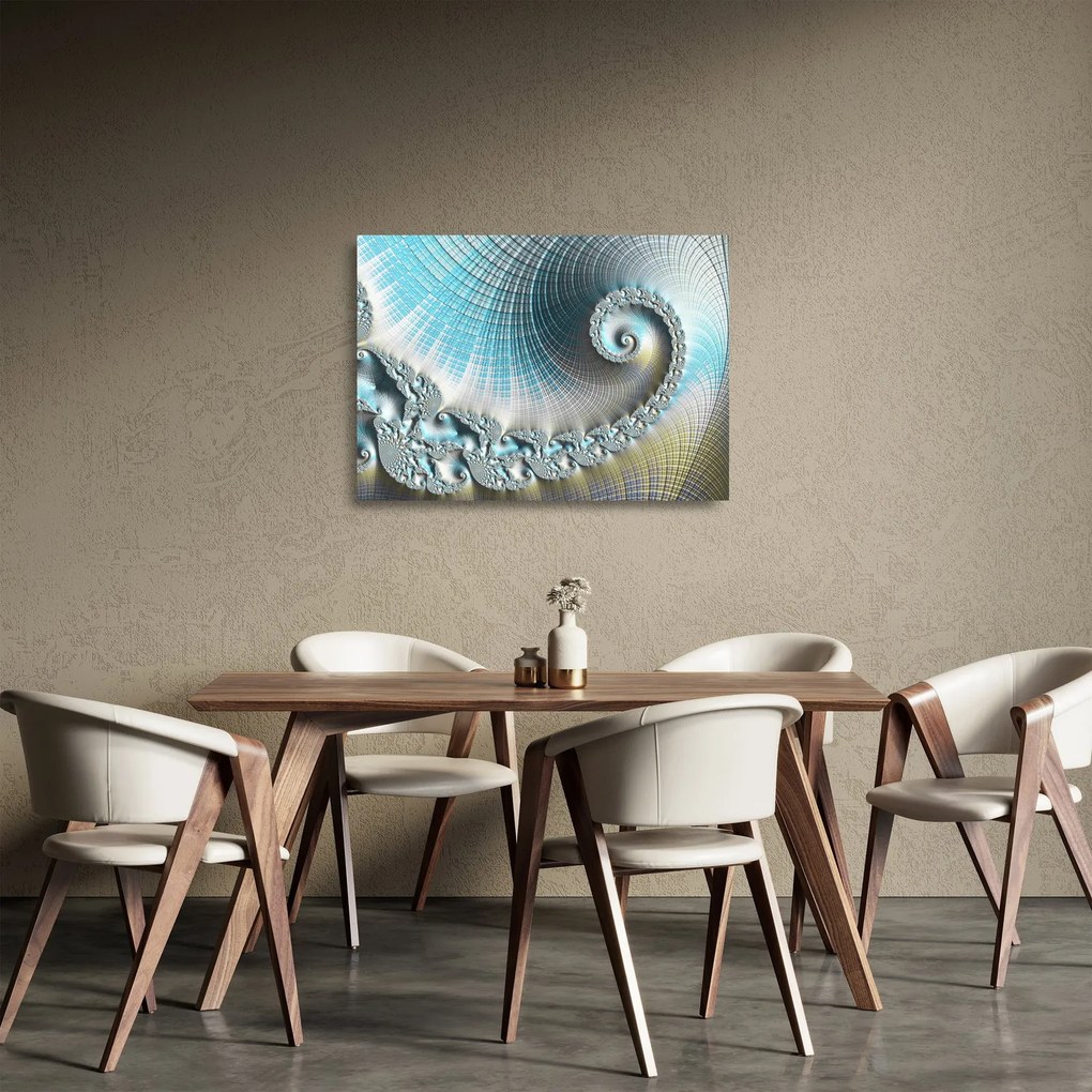 Sklenený obraz texturovanej špirály (70x50 cm)