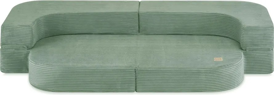 Rozkladacia detská pohovka - zelená, prémiový menčester