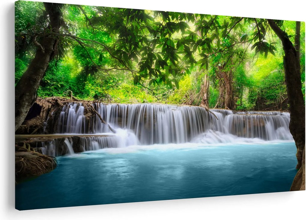 Obraz - modrý vodopád (90x60 cm)