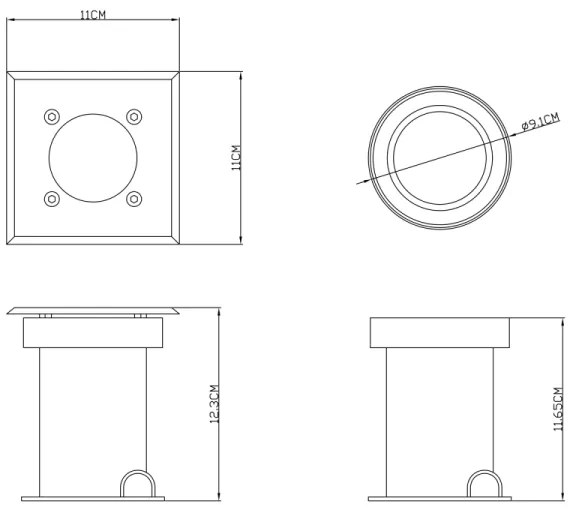 Globo 31101 - Nájazdové svietidlo STYLE 1xGU10/40W/230V IP67