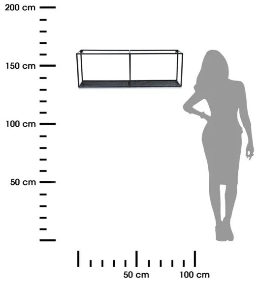 Nástenná polica LOFT 30x90 cm
