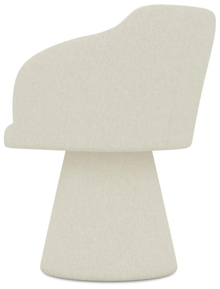 Krémovobiele čalúnené jedálenské kreslo Kanoa – Makamii