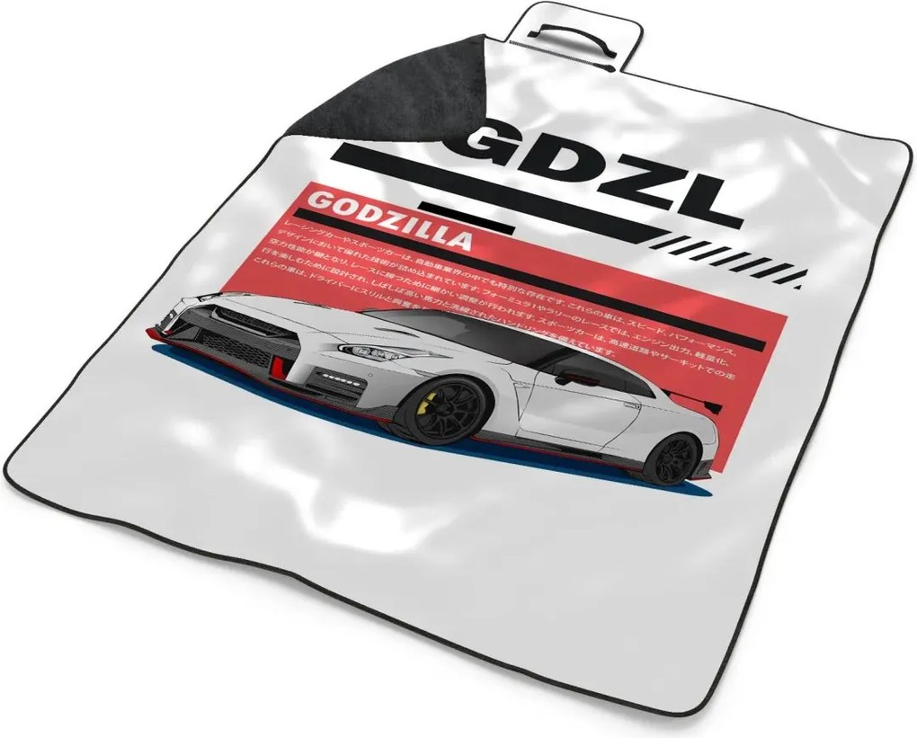 Sablio Plážová deka Nissan GTR 35 Godzilla: 200x140 cm