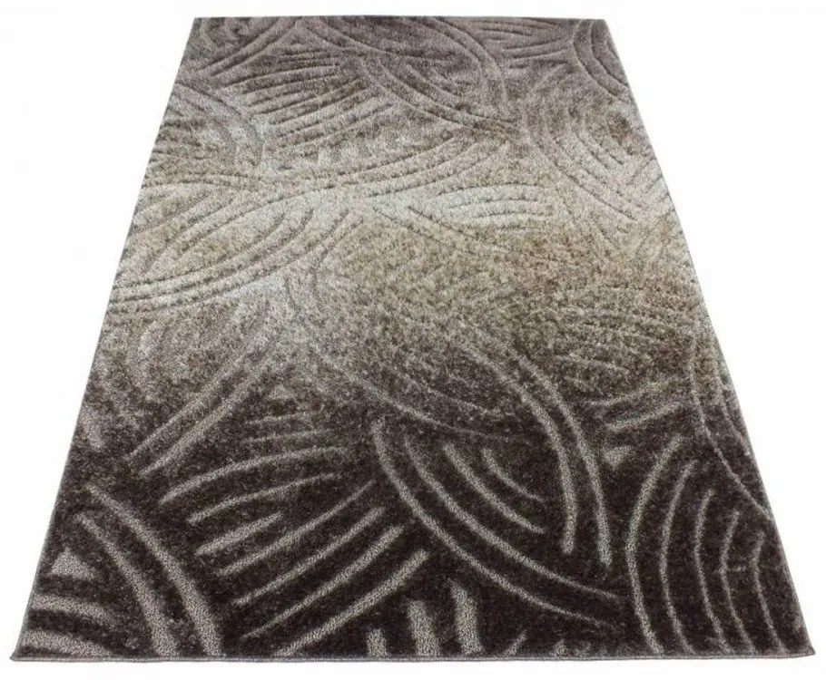 Kusový koberec Shaggy vlas 30 mm Poly hnedý, Velikosti 200x290cm