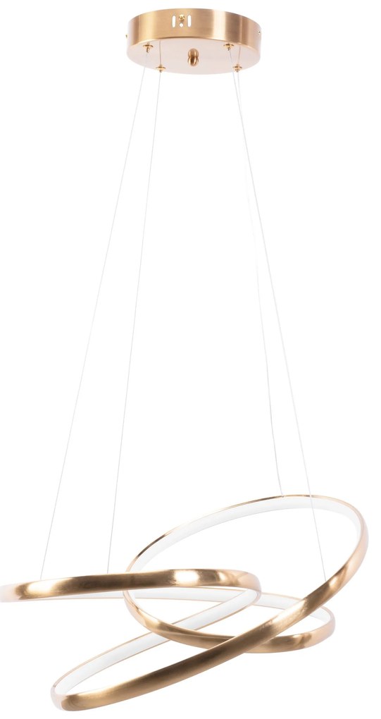 Toolight Toolight, LED závesné svietidlo 50cm, 32W, G005-CP, zlatá lesklá, OSW-09746