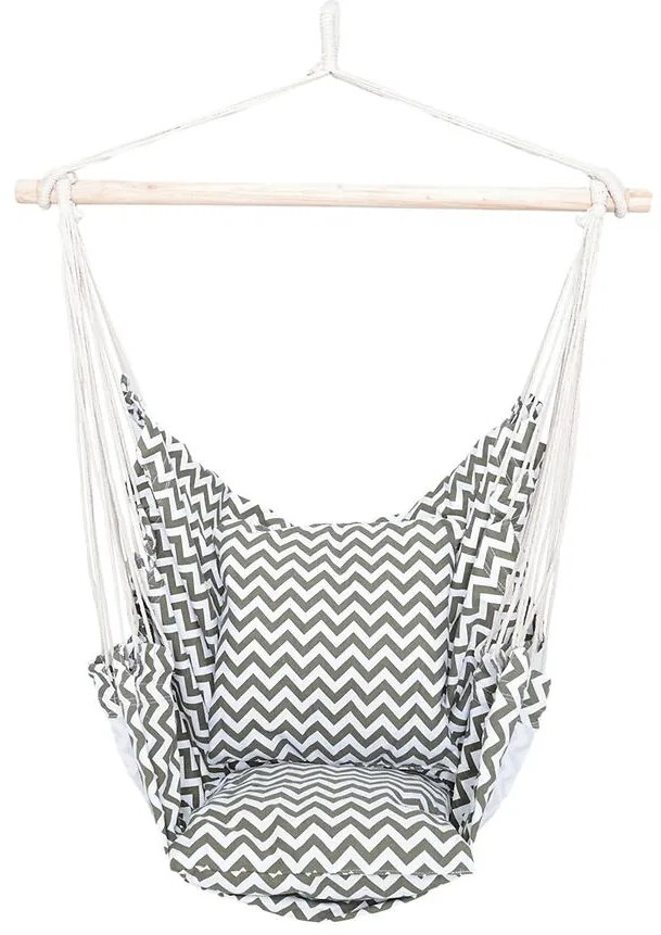 Brazílske závesné kreslo bielo-čierne