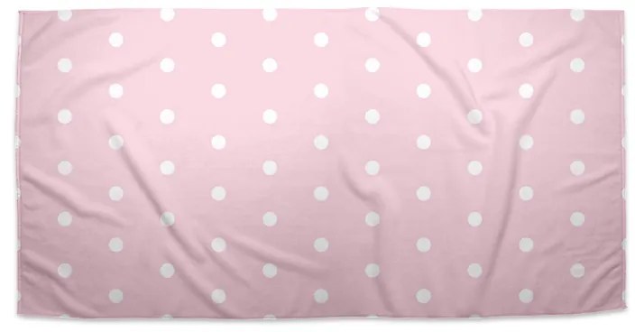 Sablio Uterák Biele bodky na ružovej - 50x100 cm