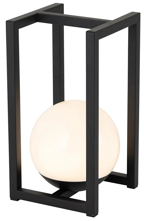 Vonkajšia stolná lampa čierna vrátane LED s dotykovým nabíjaním - Nowi